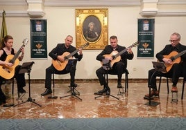 el cuarteto de guitarra durante una de sus actuaciones