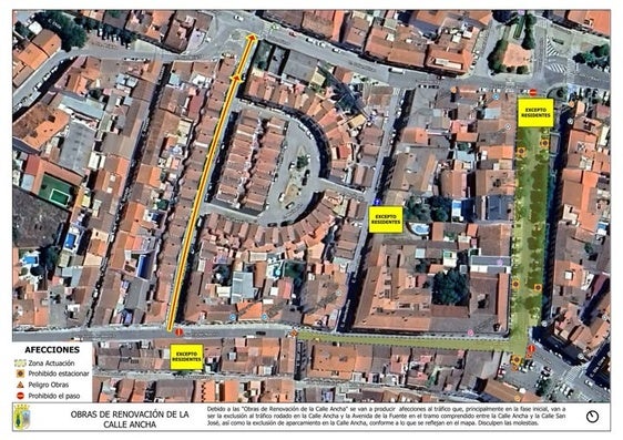 El lunes 2 de marzo comienzan las obras integrales de la calle Ancha