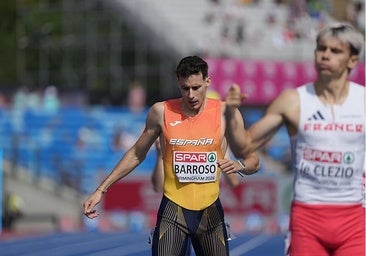 David Barroso tras finalizar su serie de los 800 metros del Europeo
