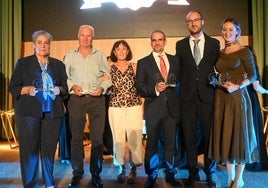 Los galardonados durante la gala