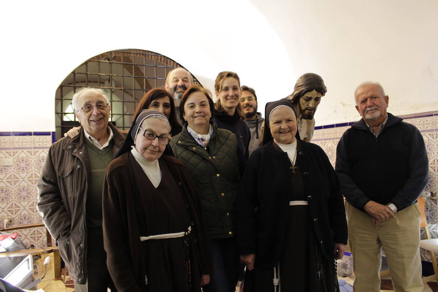 La imagen del Cristo Amarrado a la Columna será pieza del mes tras su restauración