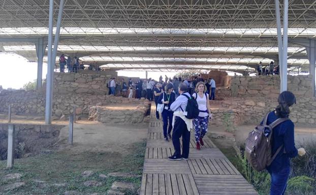 Los visitantes del Congreso de Arqueología del pasado mes de octubre. 