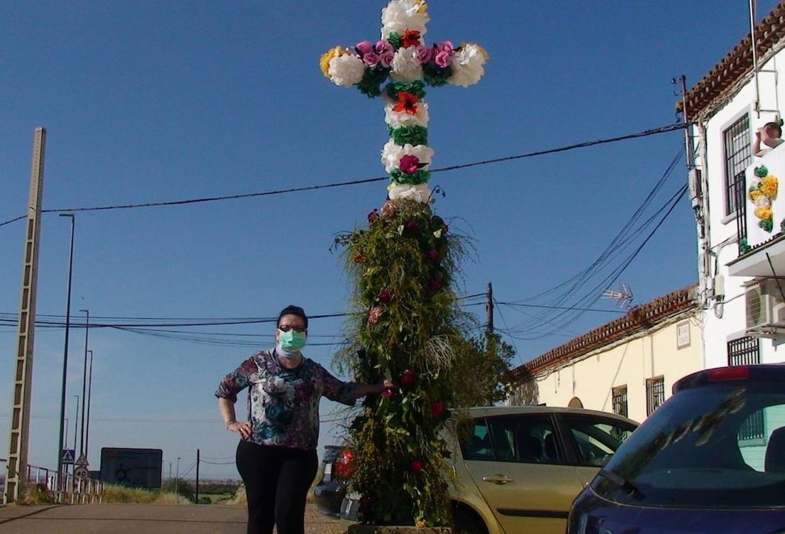 Cruz de mayo en el balcón 
