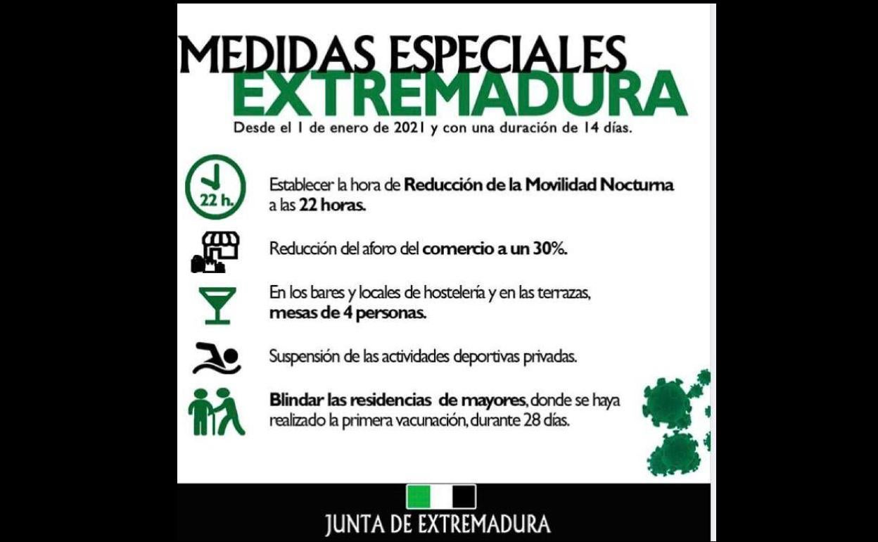 Nuevas medidas Extremadura 