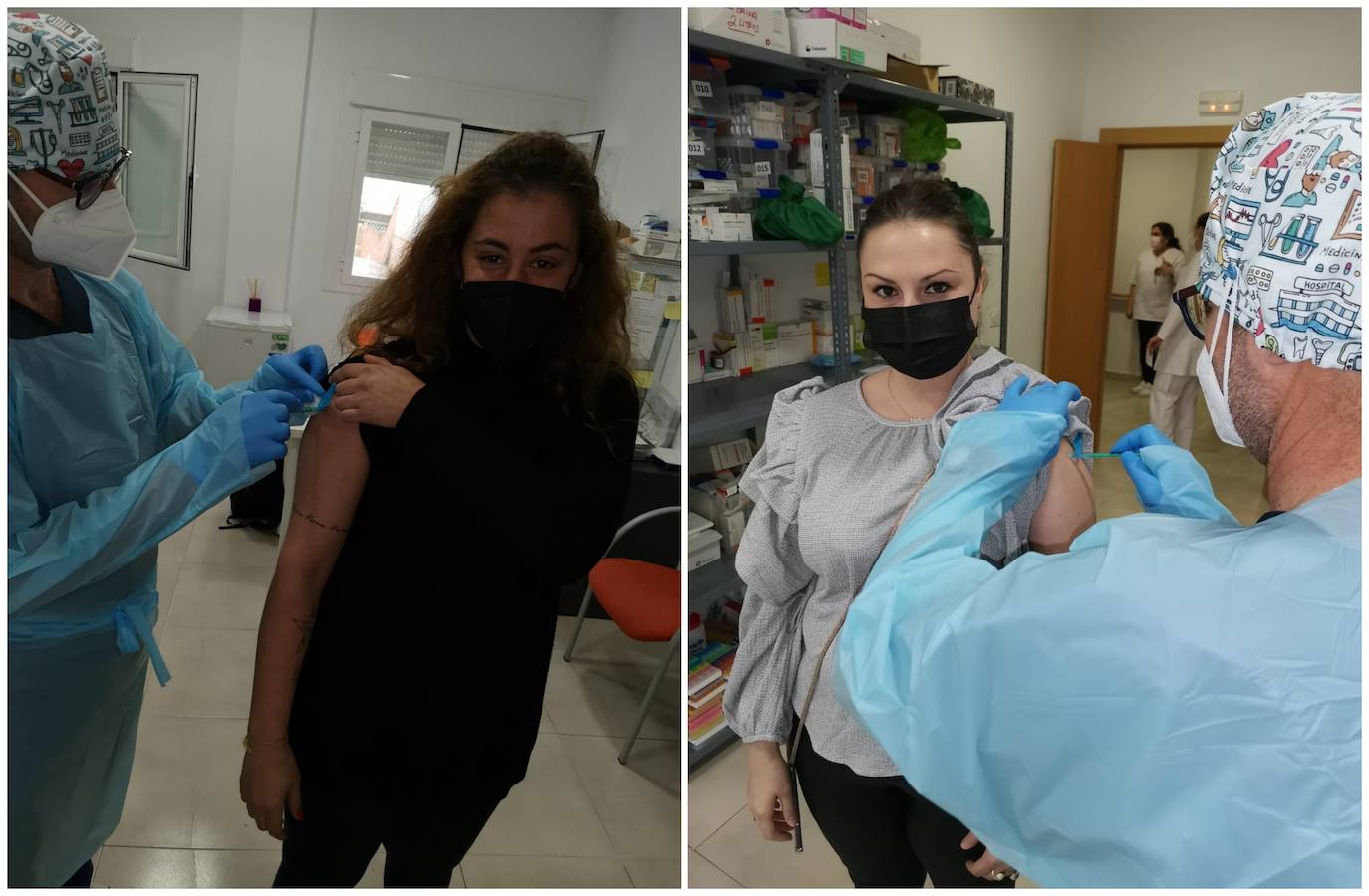 Trabajadoras de la residencia Adolfo Suarez reciben la vacuna 