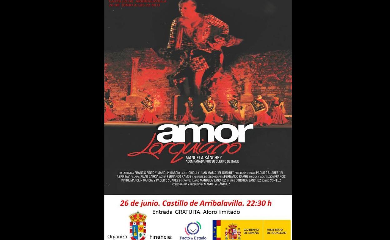 El espectáculo 'Amor Lorquiano' llega a Zalamea el próximo 26 de junio
