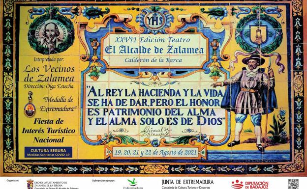 Cartel oficial de la XXVII edición del teatro 'El Alcalde de Zalamea' 