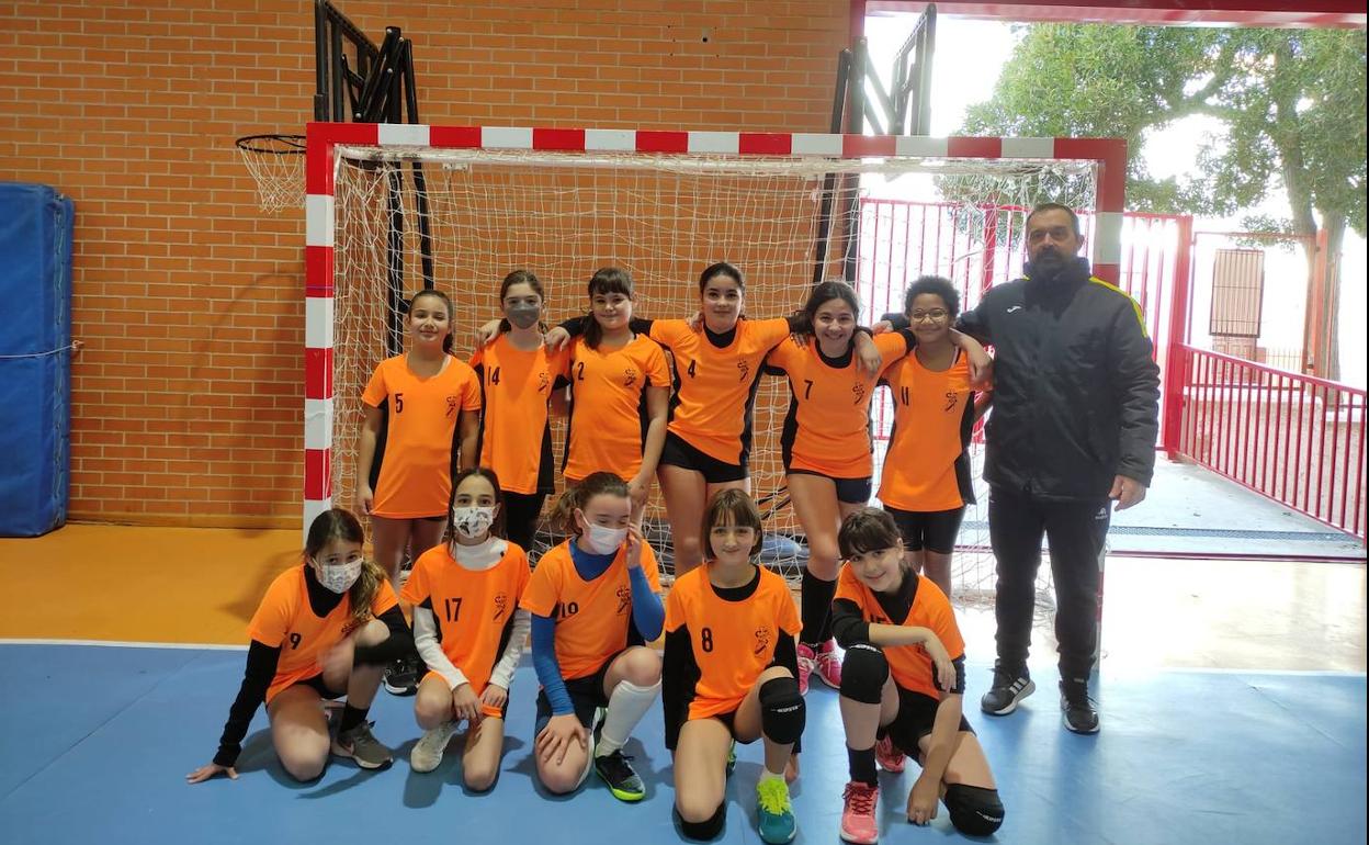 Equipo infantil del BM Surocer Zalamea 