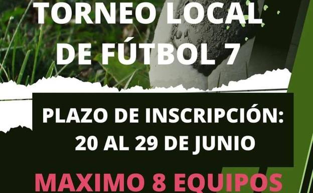 Abierto el plazo de inscripción para participar en el Torneo Local de Fútbol 7