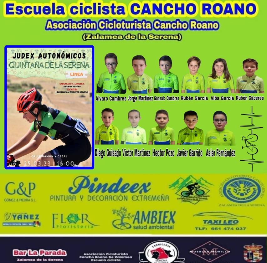 11 ciclistas de la escuela Cancho Roano participan en los Judex Autonómicos en Quintana de la Serena