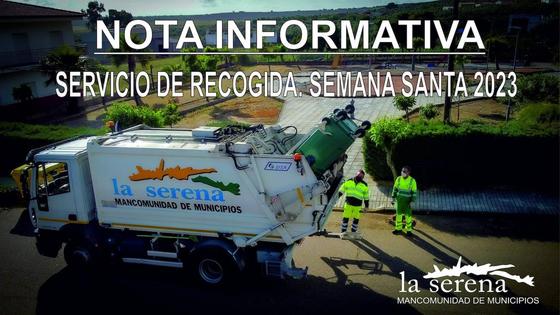 Cambios en el horario de la recogida de residuos durante la Semana Santa