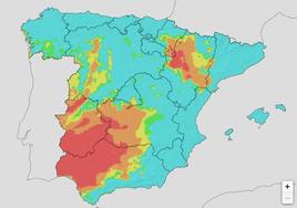Previsión de riesgo de incendios para el sábado 13 de mayo.