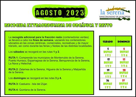 Imagen secundaria 1 - La Mancomunidad de Municipios de La Serena refuerza el servicio de recogida de basuras