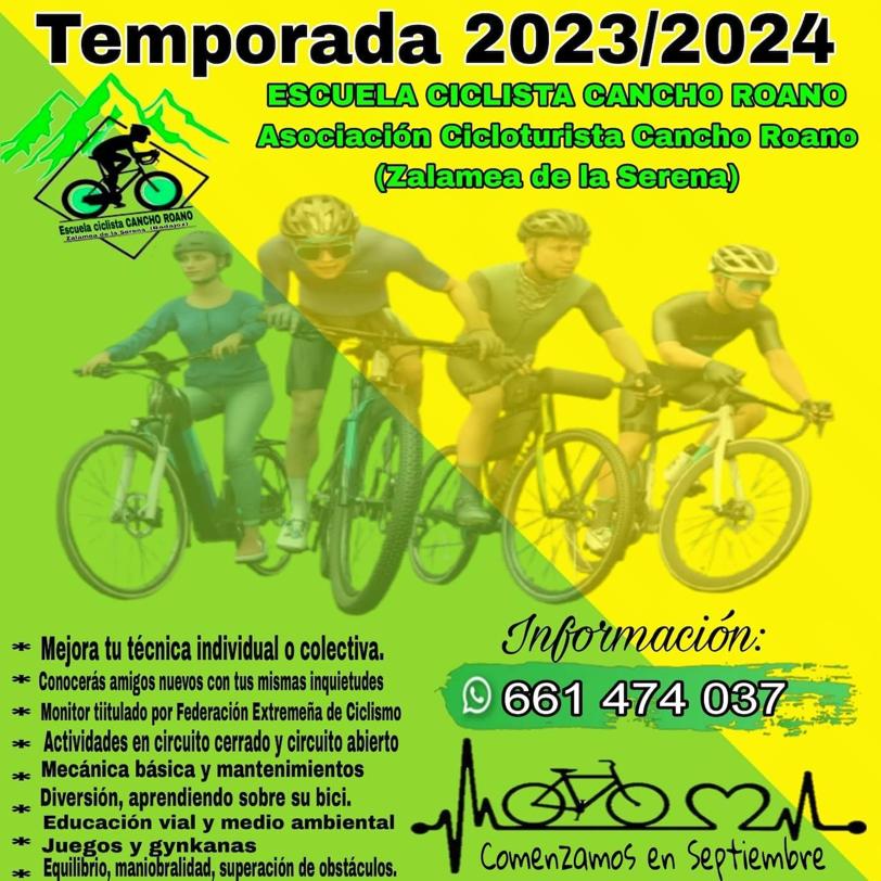 Inscripciones para la Escuela Ciclista Cancho Roana