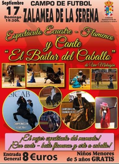 Llega a Zalamea 'El bailar del caballo', un espectáculo ecuestre-flamenco