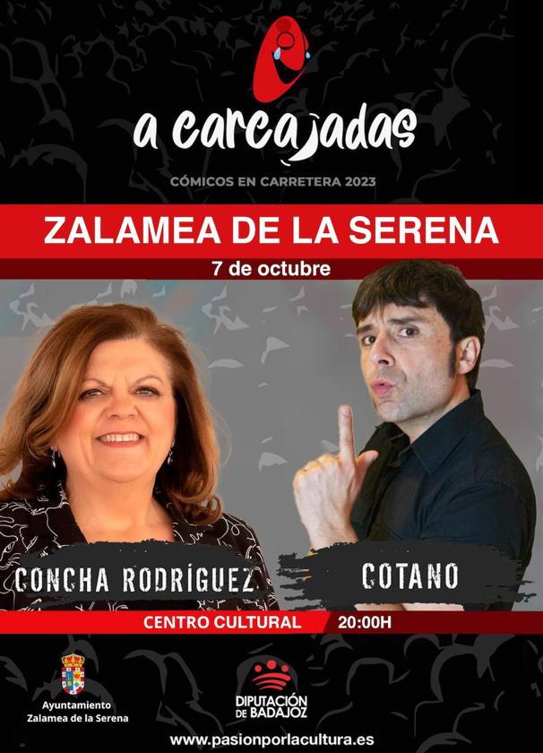Concha Rodríguez y Cotano llegan a Zalamea con el programa 'A carcajadas'