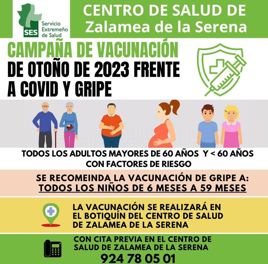 Comienza la campaña de vacunación Gripe-Covid en Zalamea de la Serena