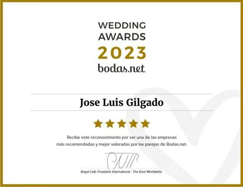 Imagen principal - José Luis Gilgado gana el Wedding Awards 2023 de fotografía