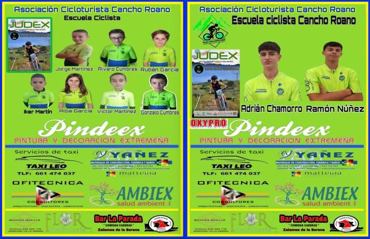 9 ciclistas de la AC Cancho Roano participarán en los Judex de Jerez dce los Caballeros