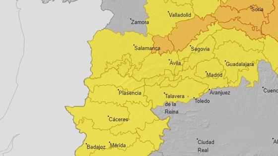 Alerta amarilla en toda Extremadura por lluvias
