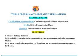 Primeros pasos para un nuevo Programa Colaborativo Rural Ateneo