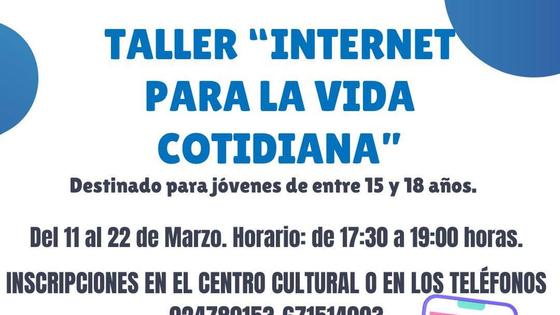 Inscripciones para el taller 'Internet para la vida cotidiana'