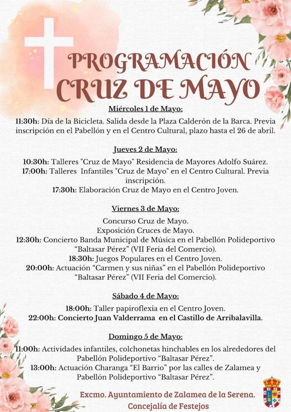 Programación para la 'Cruz de Mayo' de Zalamea de la Serena