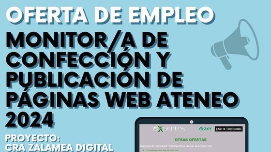 El Colaborativo Rural de Zalamea necesita un monitor de confección y publicación de páginas web