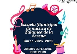 Abiertas las inscripciones para la Escuela Municipal de Música de Zalamea