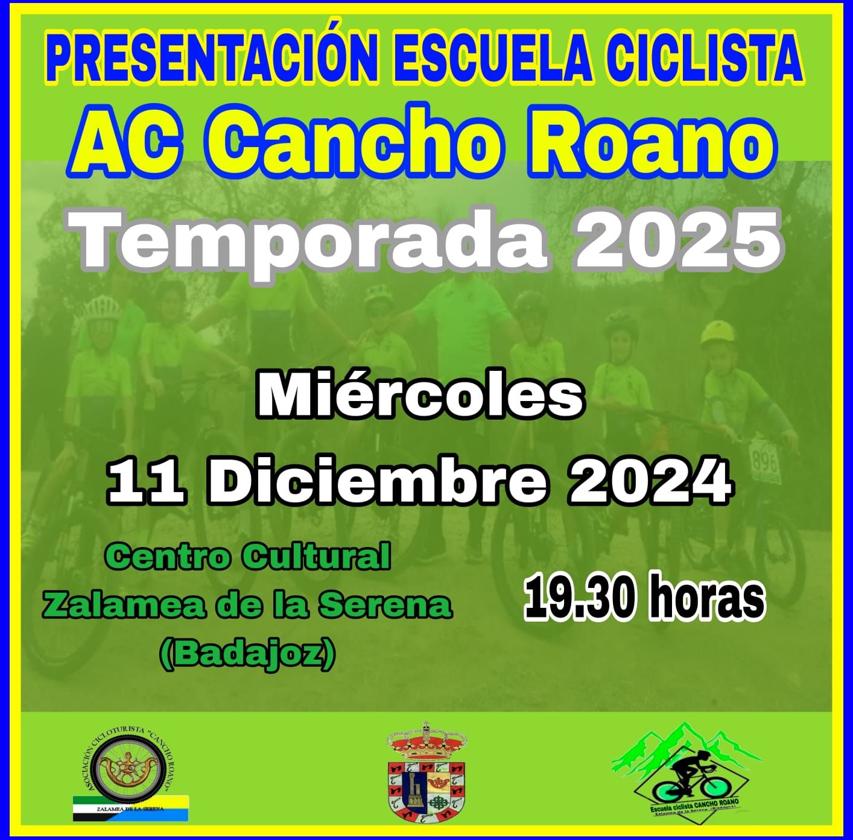 Presentación de los deportistas de la Escuela Ciclista Cancho Roano
