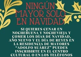 Vuelve 'Ningún mayor solo en Navidad'