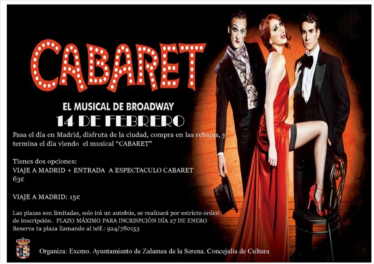 El rincón del viajero se desplazará a Madrid para asistir al musical ´Cabaret´