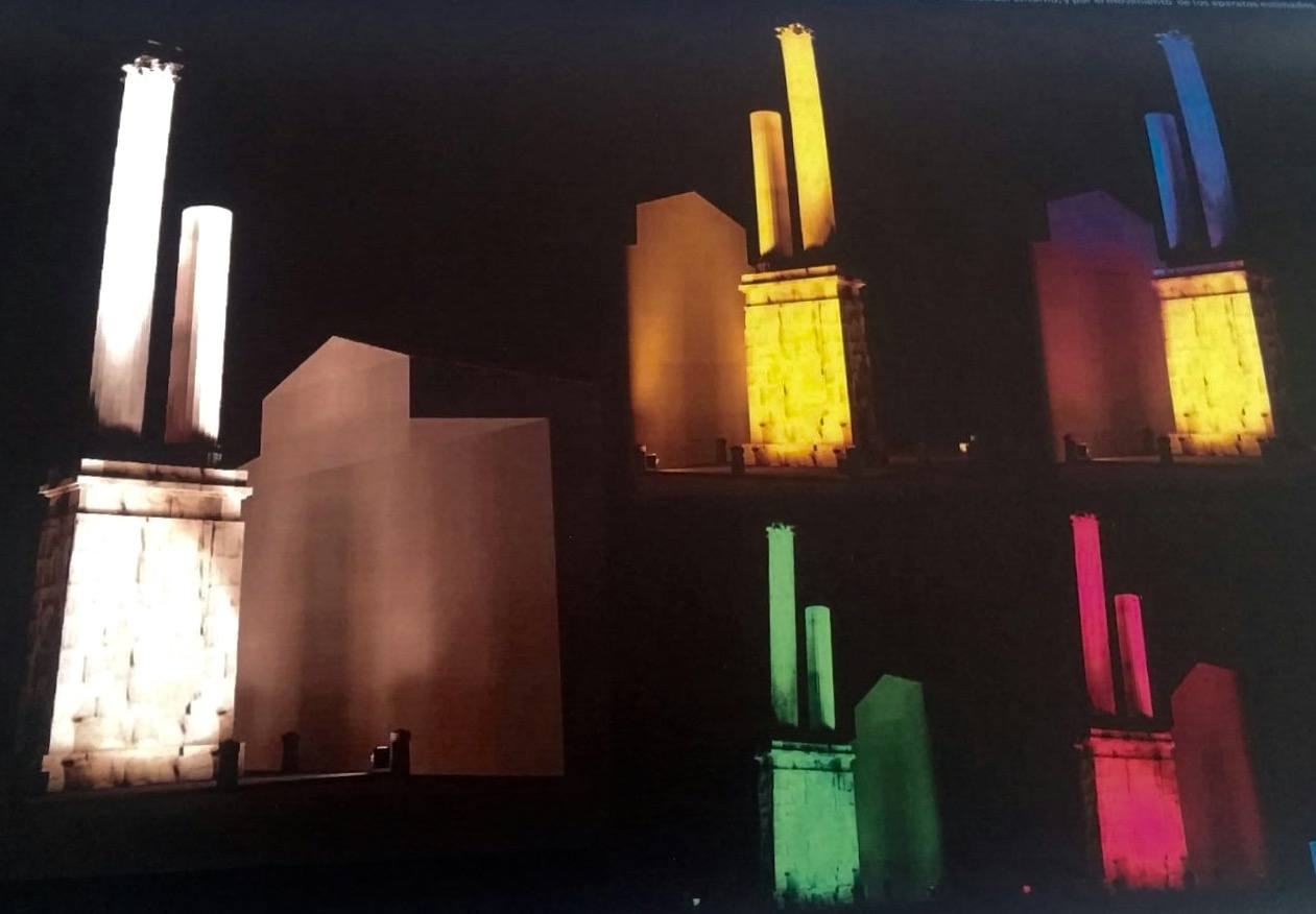Zalamea comienza con el Dístylo la iluminación artística de sus monumentos