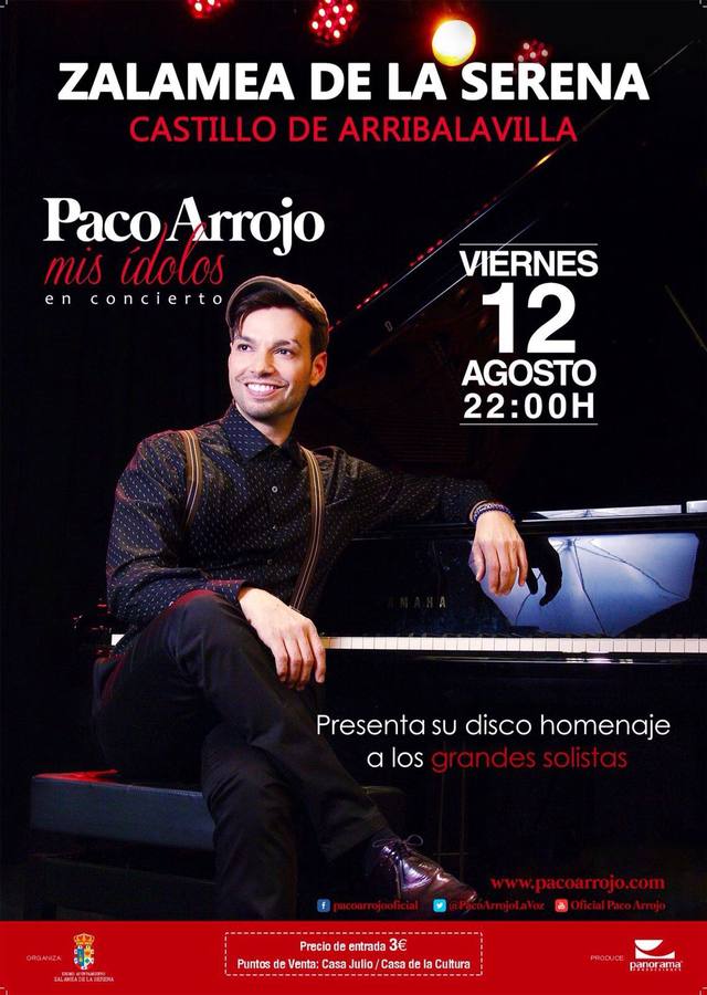 A la venta las entradas para el concierto de Paco Arrojo el 12 de agosto