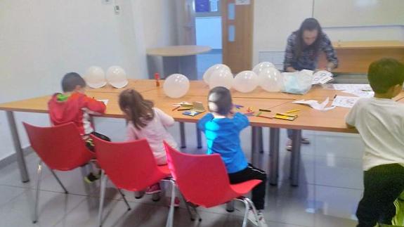 Una de las actividades de los niños 