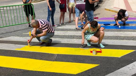 El paso de peatones mientras se pitnaba 