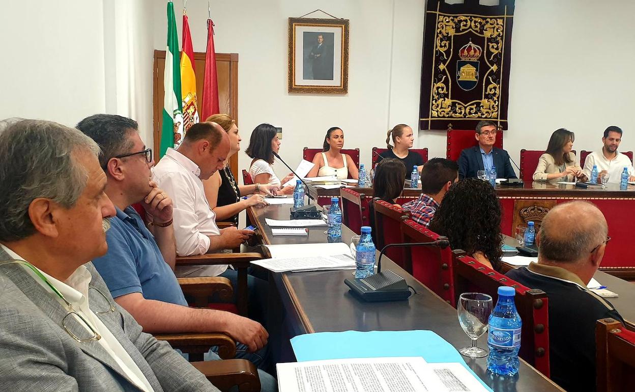 Primer pleno de la Corporación municipal, celebrado ayer. 