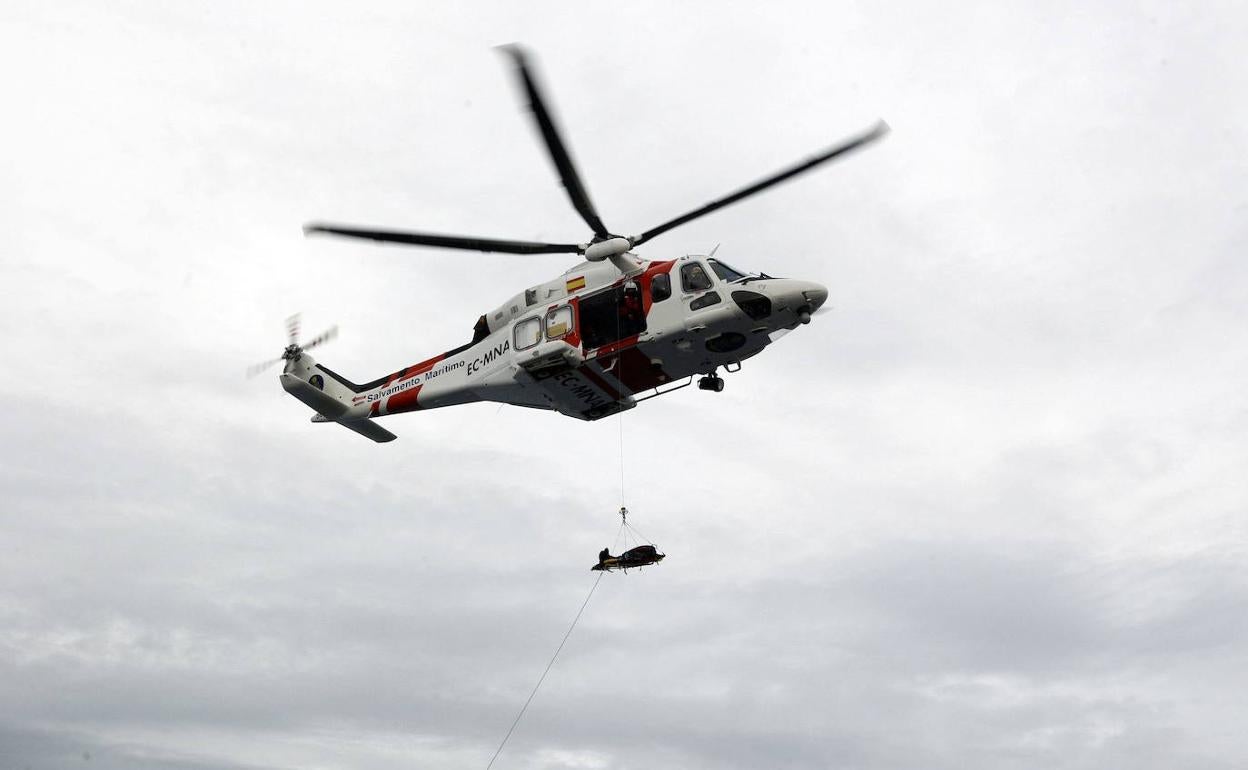 Simulacro de rescate de Salvamento Marítimo. 