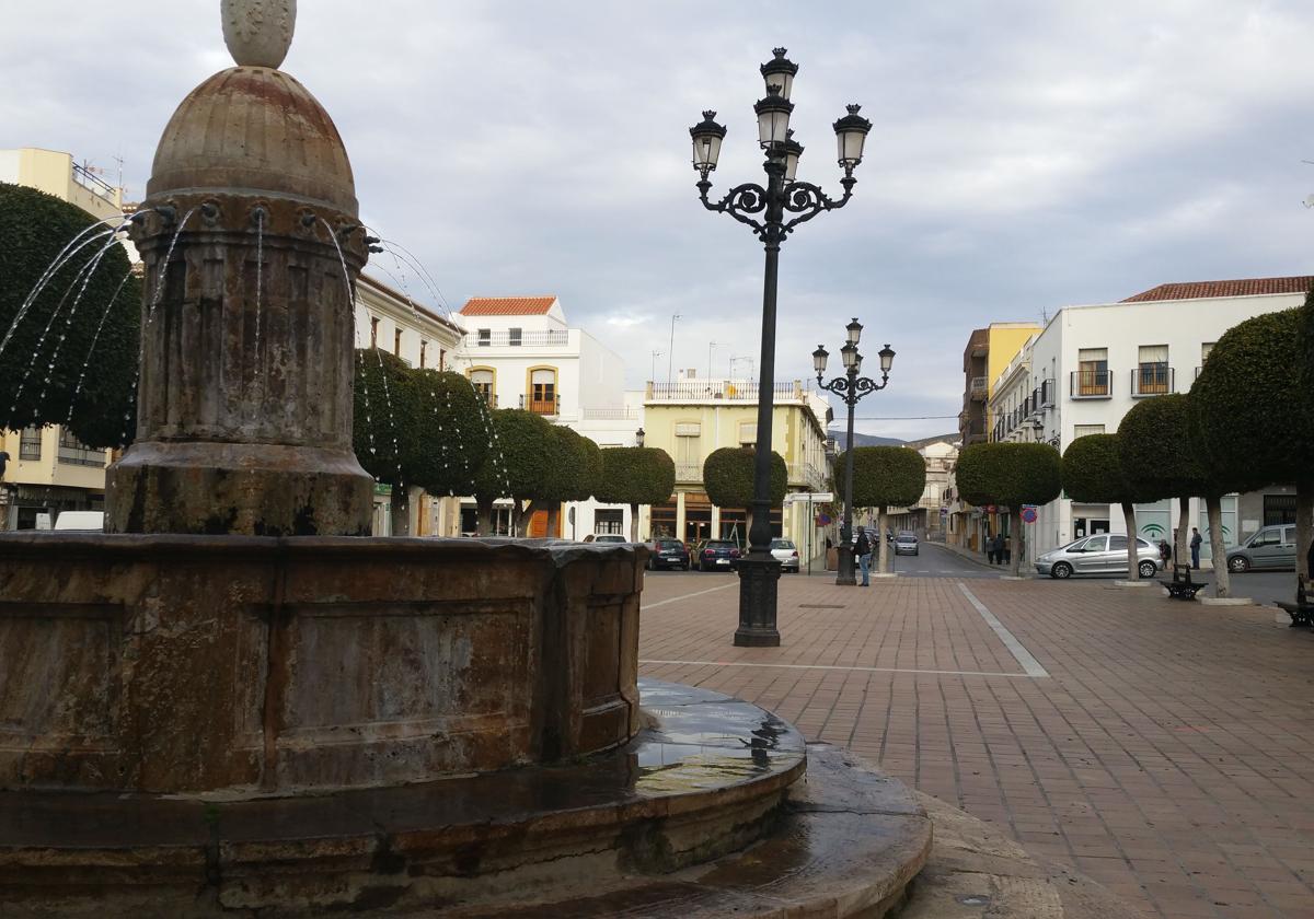 Vistas de la plaza principal de Berja.