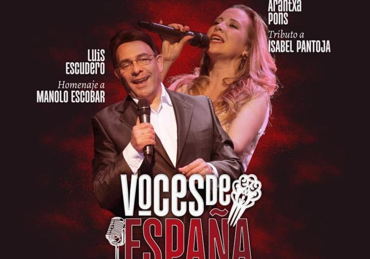 La programación musical en Adra continúa con 'Voces de España' y sus tributos a Manolo Escobar e Isabel Pantoja