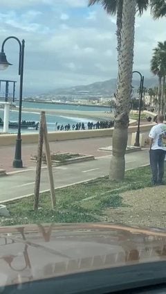Llegada de inmigrantes a las costas de Adra