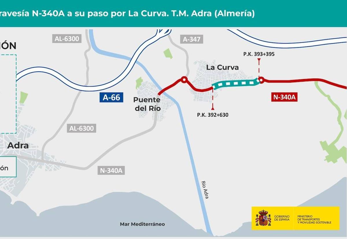Más de 10 millones costará «humanizar» la N-340 a su paso por La Curva y Balanegra