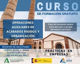 Adra imparte un curso gratuito sobre construcción con prácticas en empresas