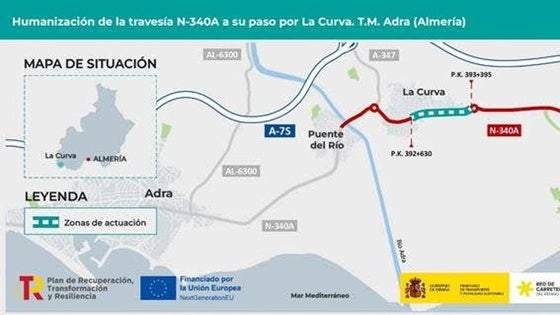 Transportes adjudica por 3,9 millones las obras para facilitar el tránsito de peatones y bicis por la N-340a en La Curva