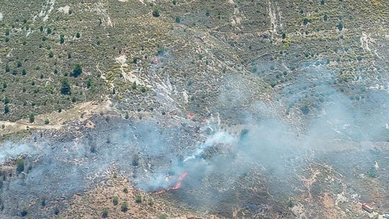 Dan por extinguido el incendio forestal en Berja iniciado al arder un turismo
