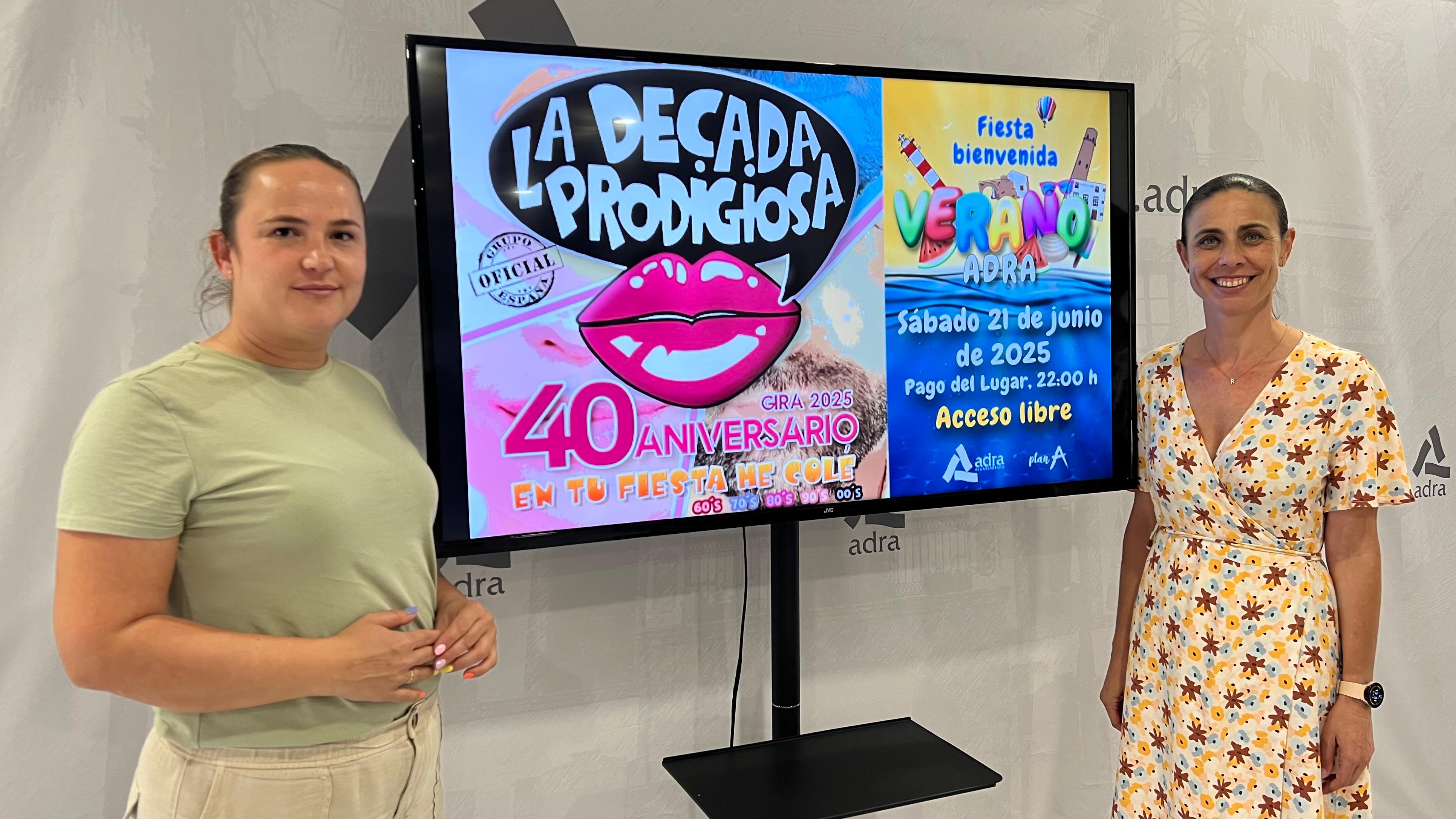 Adra celebra este sábado la II Fiesta de Bienvenida del Verano con La Década Prodigiosa en concierto junto al mar