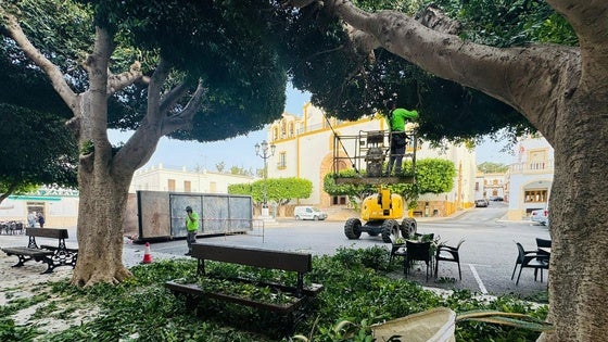Dalías refuerza las labores del embellecimiento del municipio para sus fiestas patronales