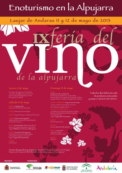 Laujar celebra la IX Feria del vino este fin de semana