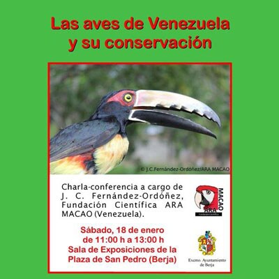 Berja acoge una charla sobre ‘Las aves de Venezuela y su conservación’
