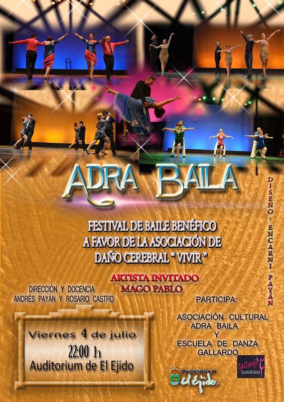 Adra Baila actuará en El Ejido en favor de los enfermos con daño cerebral